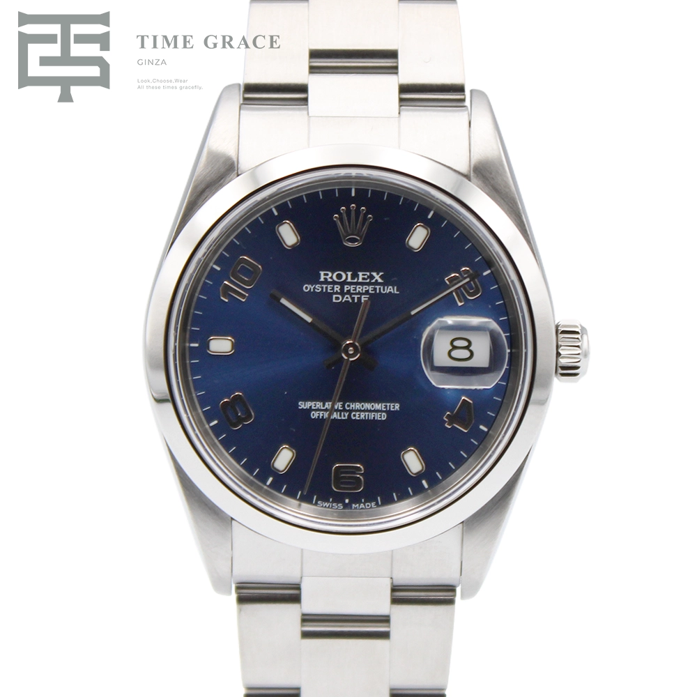 オイスターパーペチュアル デイト ブルー 34mm