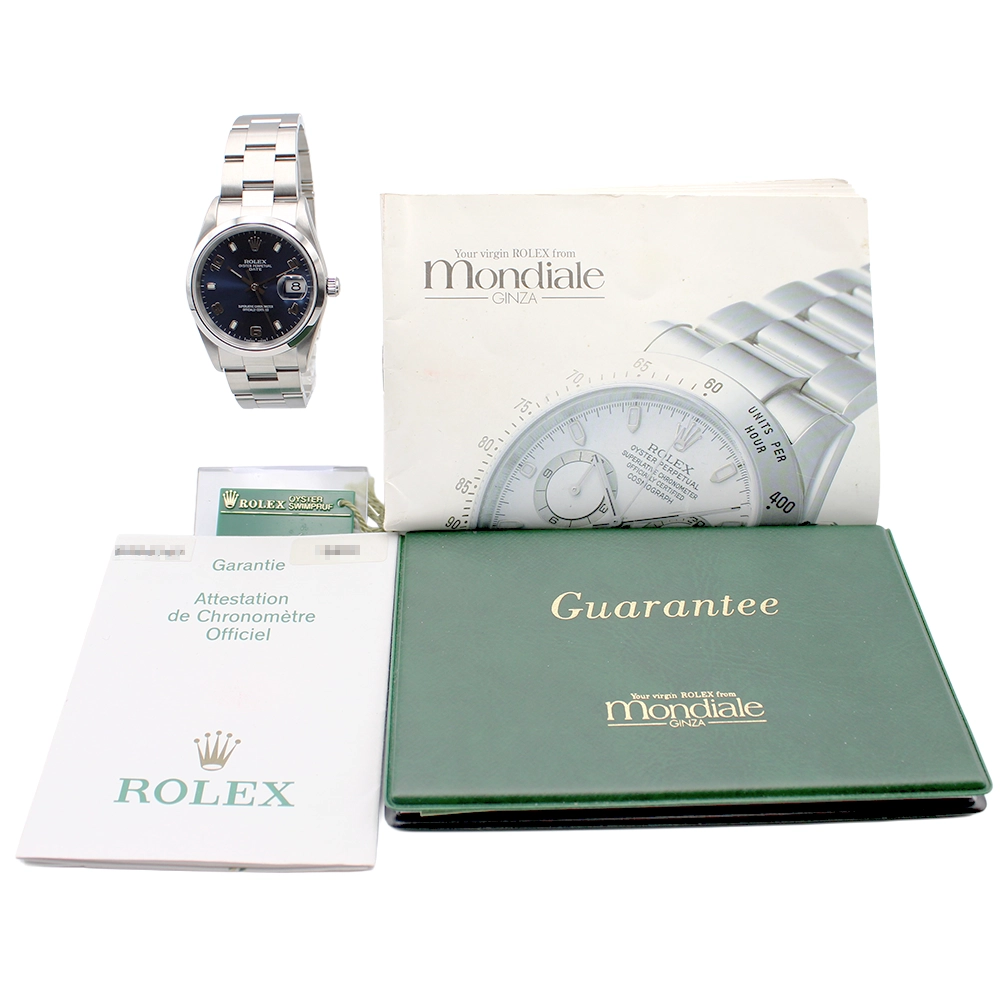 オイスターパーペチュアル デイト ブルー 34mm