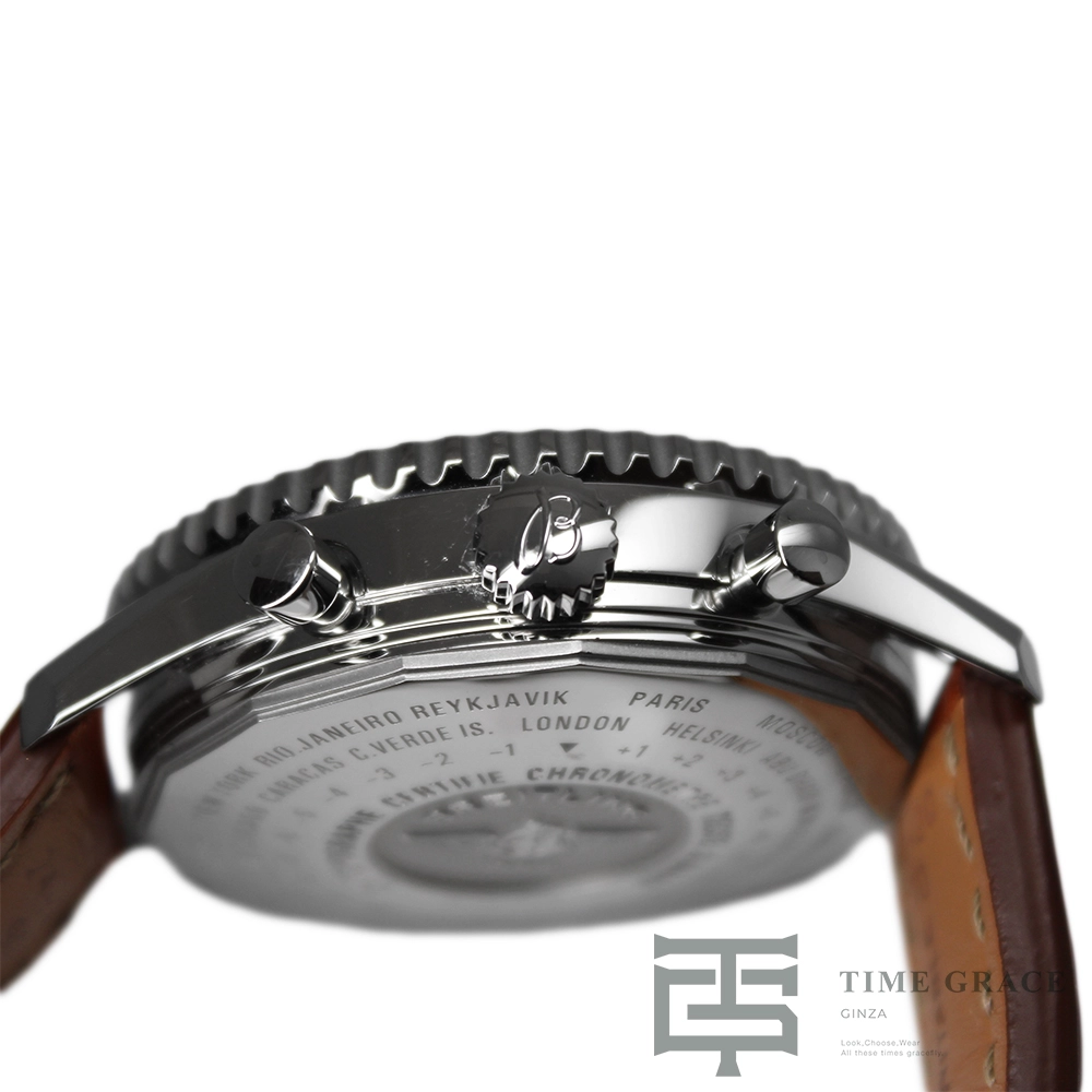 ナビタイマー ワールド A242B26WBD ブラウンレザーベルト