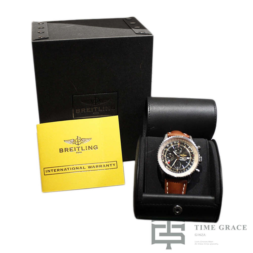 ナビタイマー ワールド A242B26WBD ブラウンレザーベルト