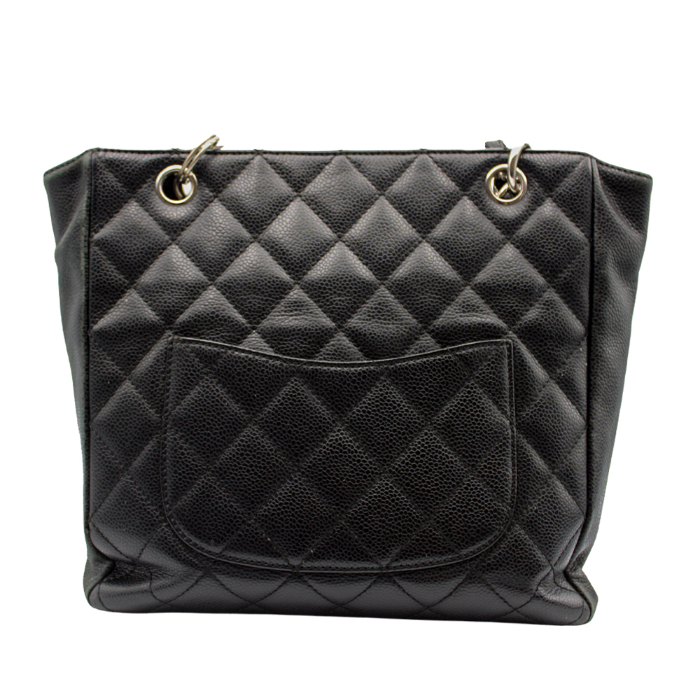 PTSチェーントート　キャビアスキン ブラック