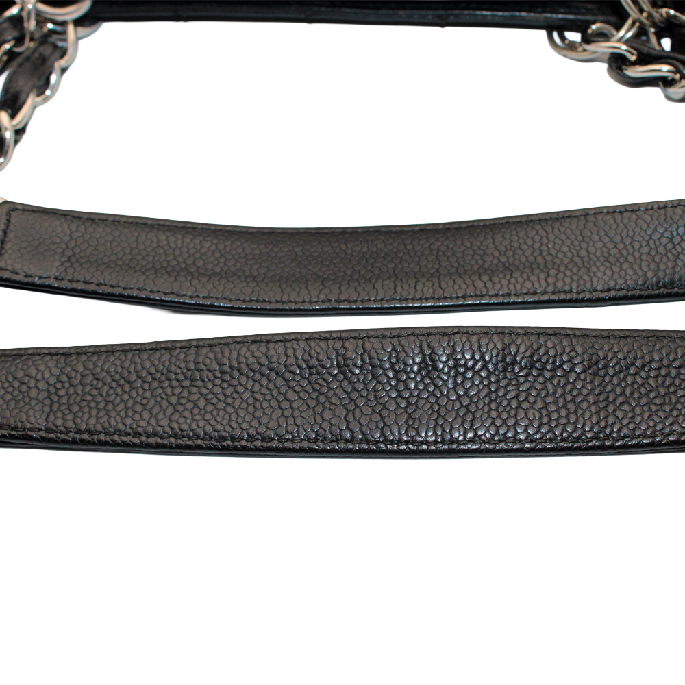 PTSチェーントート　キャビアスキン ブラック