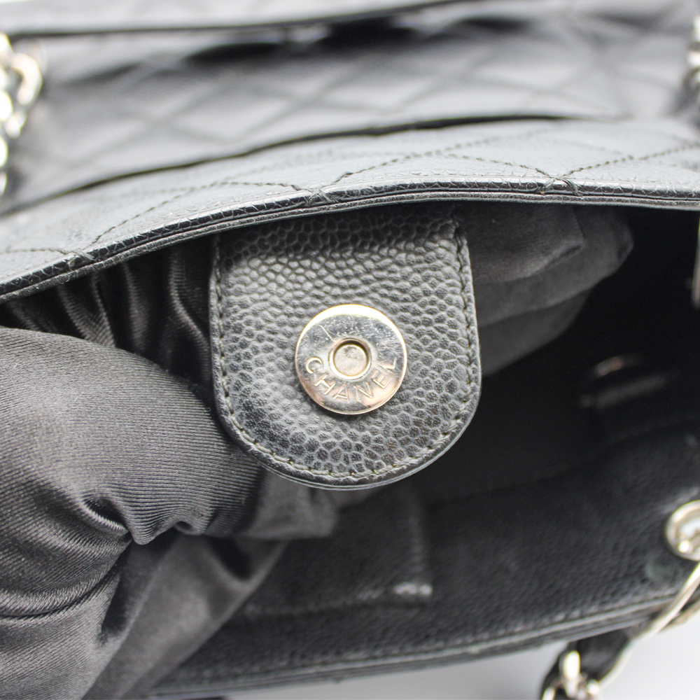 PTSチェーントート　キャビアスキン ブラック