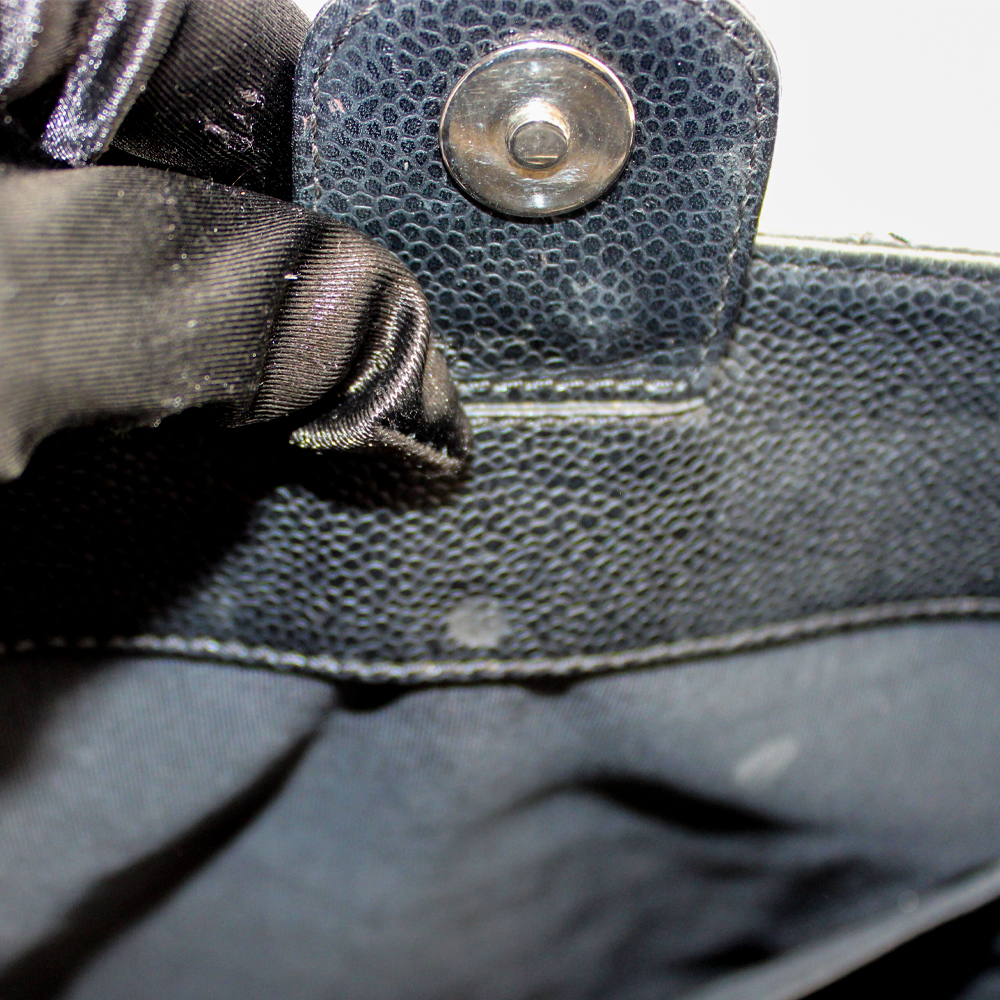 PTSチェーントート　キャビアスキン ブラック