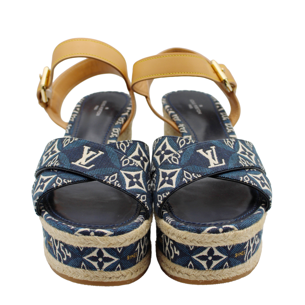 モノグラム・ジャカード1854　デニム　38