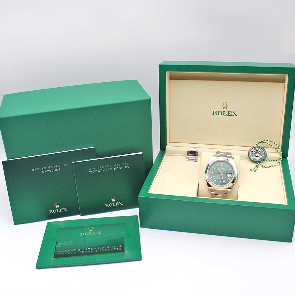 ロレックス デイトジャスト41 126300 ミントグリーン オイスターブレス