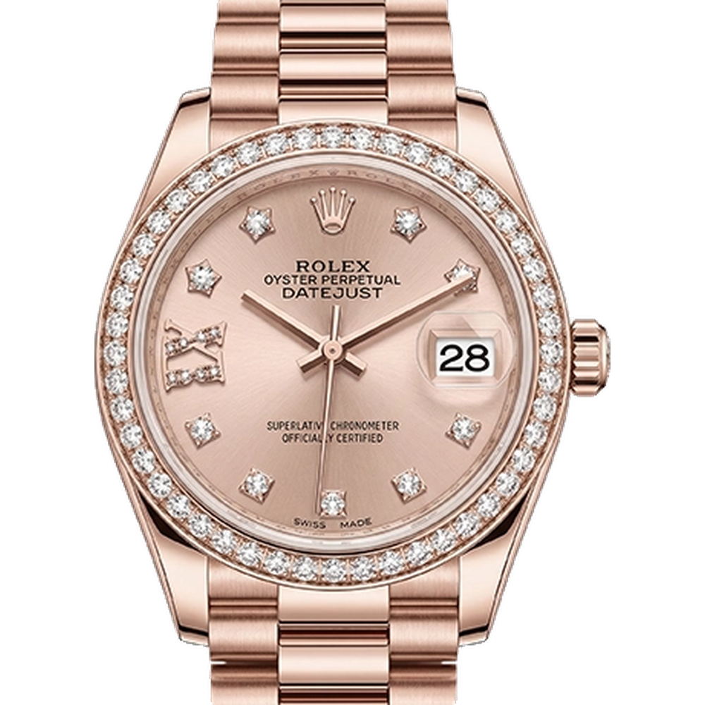 レディ デイトジャスト 28 279135RBRG ロゼカラー 9P/IXダイヤ プレジデントブレス
