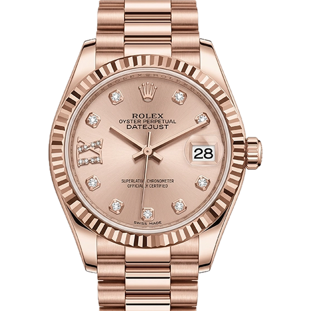 レディ デイトジャスト 28 279175 ロゼカラー 9P/IXダイヤ プレジデントブレス