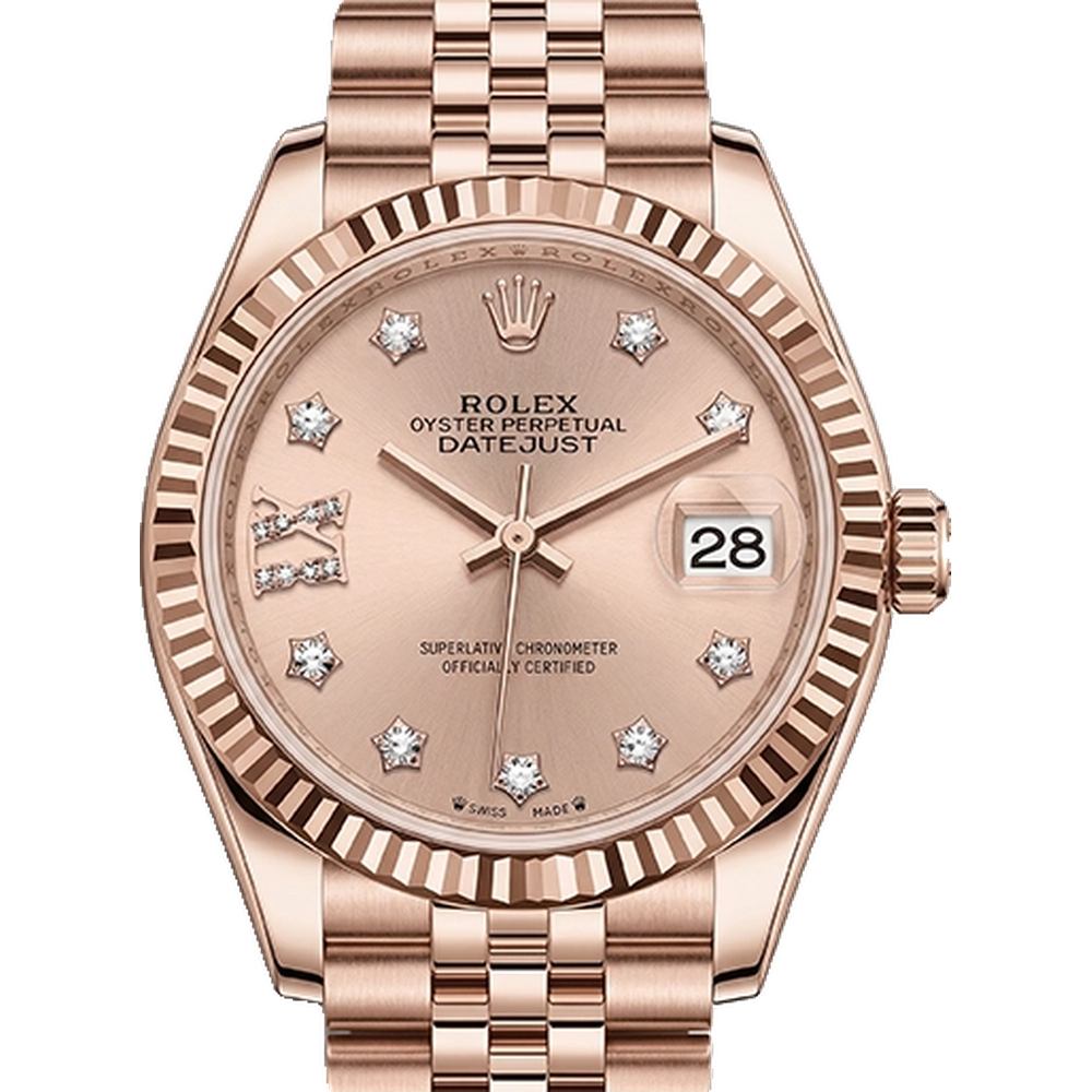 レディ デイトジャスト 28 279175 ロゼカラー 9P/IXダイヤ ジュビリーブレス