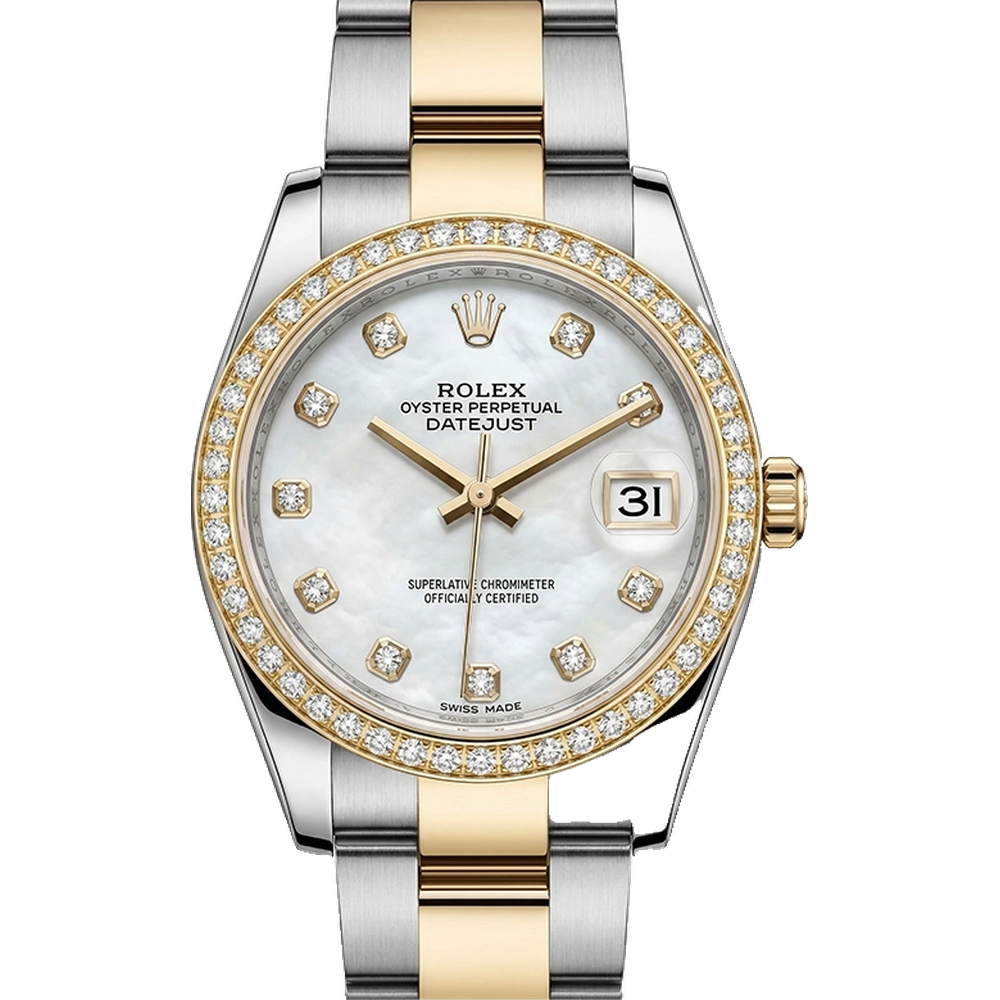 デイトジャスト 31 278383RBRホワイトシェル 10Pダイヤ オイスターブレス