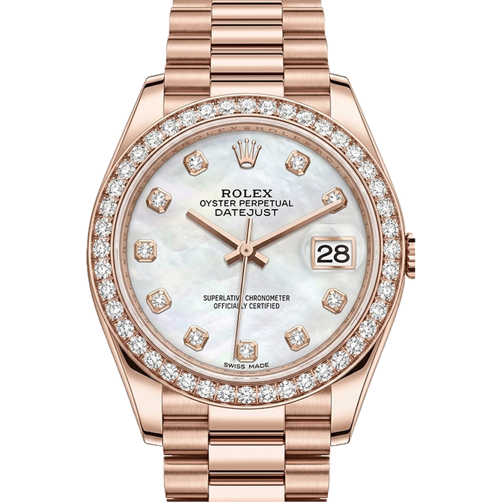 デイトジャスト31 278285RBR ホワイトシェル 10Pダイヤプレジデントブレス