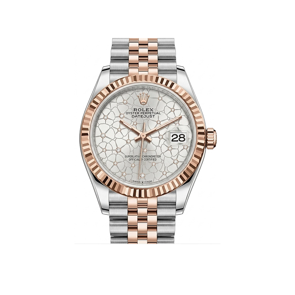 デイトジャスト 278271 シルバーダイヤモンド入りフローラルモチーフ ジュビリーブレス