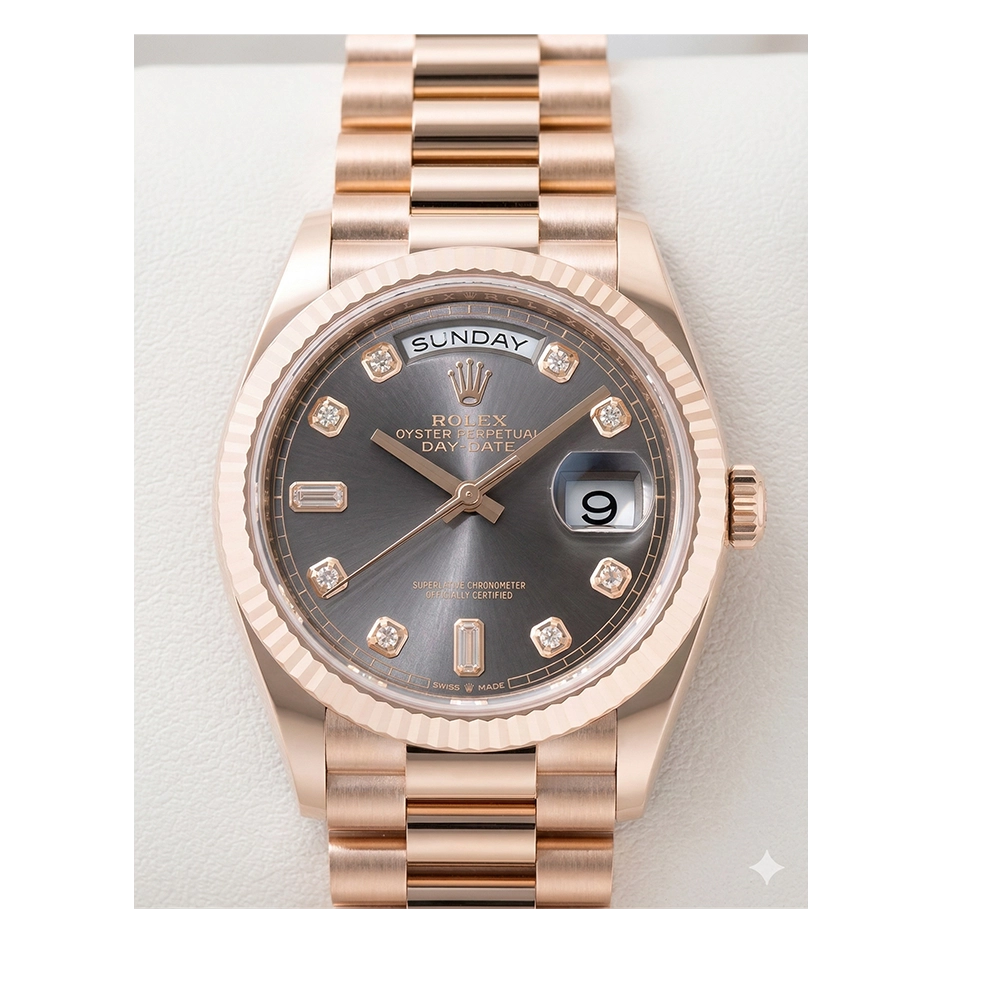 デイデイト 128235A 10Pダイヤ プレジデントブレスレット スレート