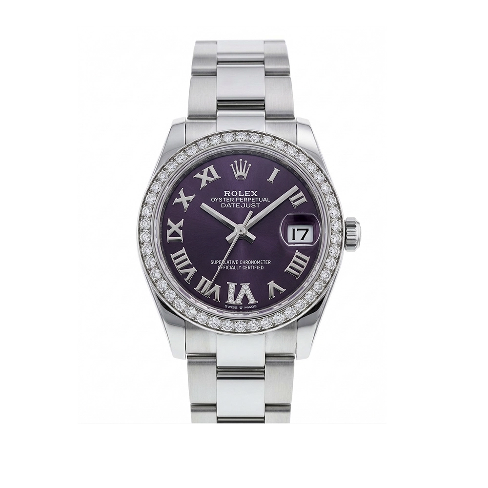 デイトジャスト 278384RBR オーベルジーヌ ローマン VIダイヤ オイスターブレス