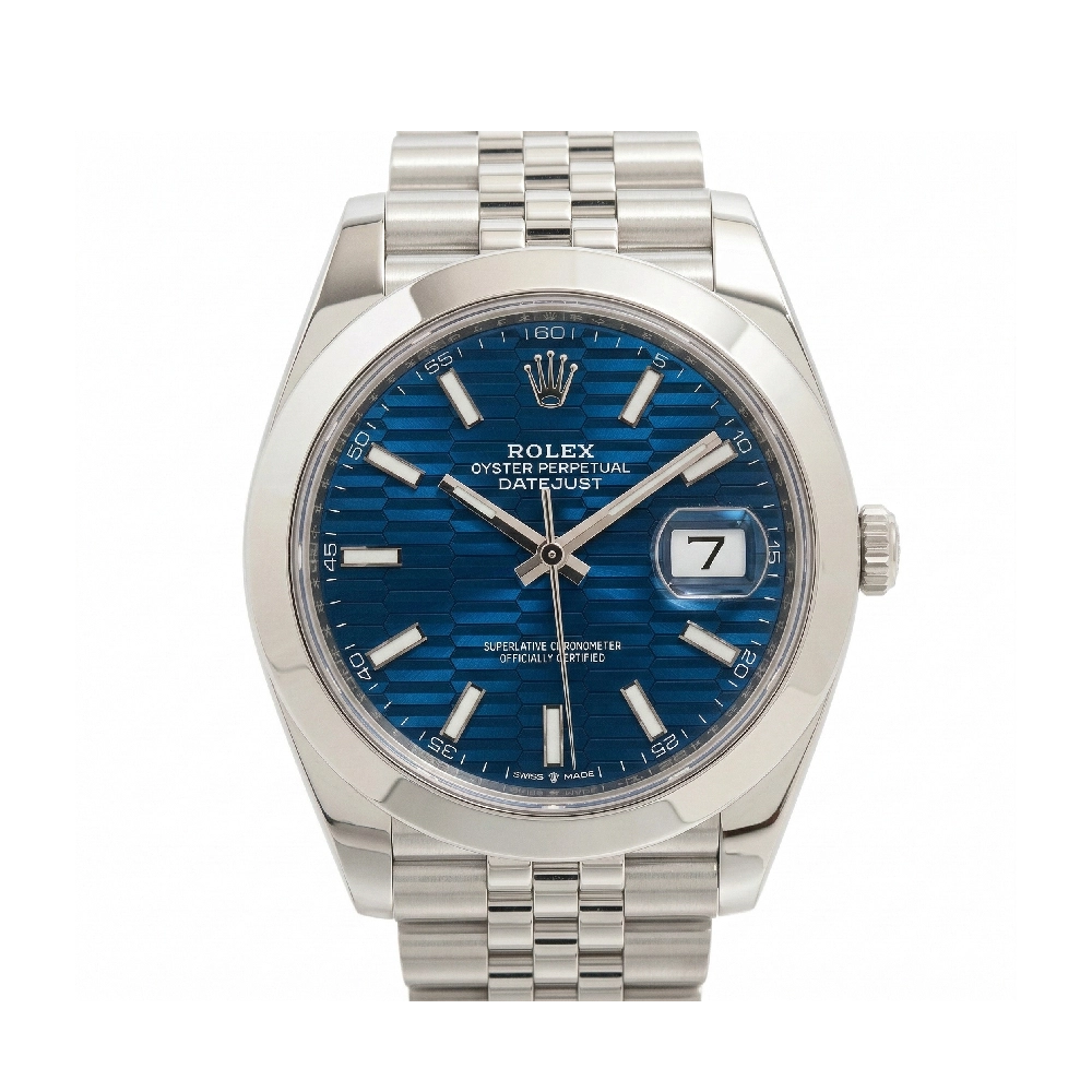 デイトジャスト 126200 フブライトブルー ルーテッドモチーフ ジュビリーブレス