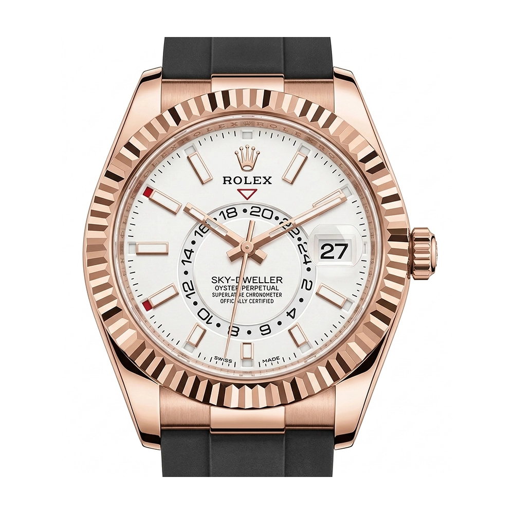 スカイドゥエラー 326235 ブラックラバーベルト ホワイト