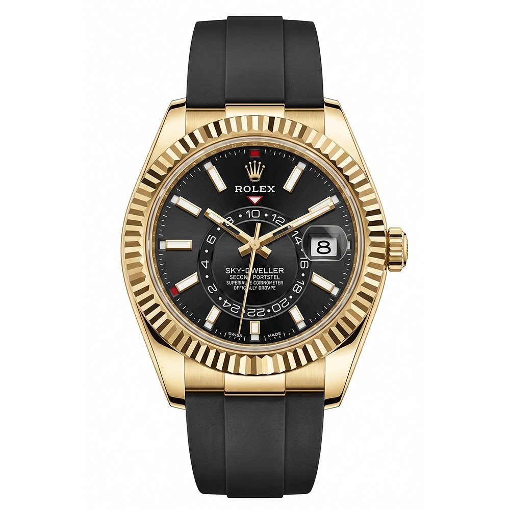 スカイドゥエラー 326238 ブラックラバーベルト ブライトブラック