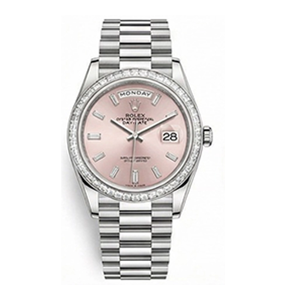 デイデイト 36 128399TBRA ピンク バゲットダイヤ プレジデントブレスレット