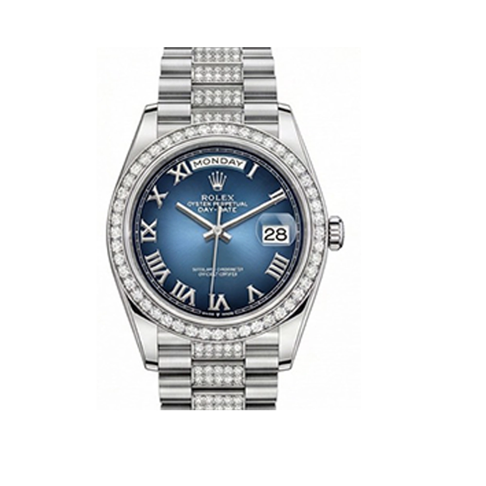 デイデイト 36 128349RBR ホワイトローマン ダイヤモンド入りプレジデントブレス