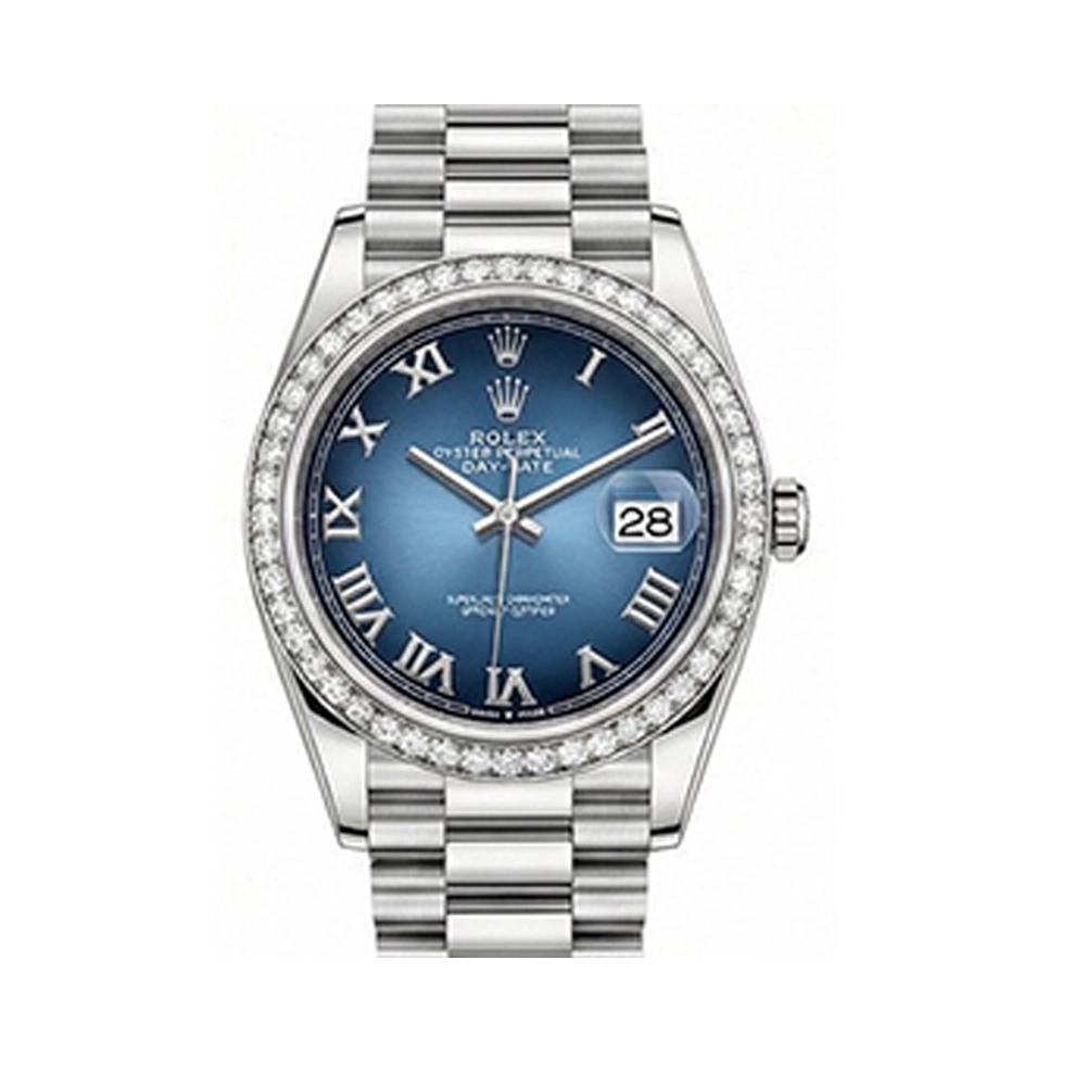 デイデイト 36 128349RBR ブルーオンブレローマンプレジデントブレス