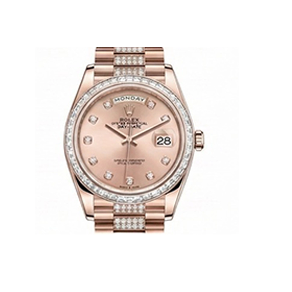 デイデイト 36 128395TBR ロゼ 10Pダイヤ ダイヤモンド入りプレジデントブレス