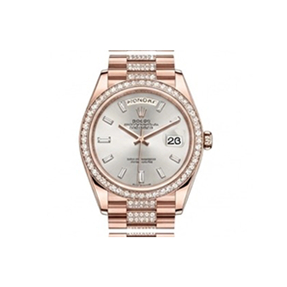 デイデイト 36 128345RBR シルバー バゲットダイヤ ダイヤモンド入りプレジデントブレス