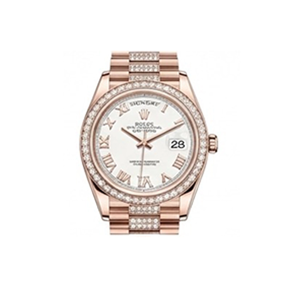 デイデイト 36 128345RBR ホワイトローマン ダイヤモンド入りプレジデントブレス