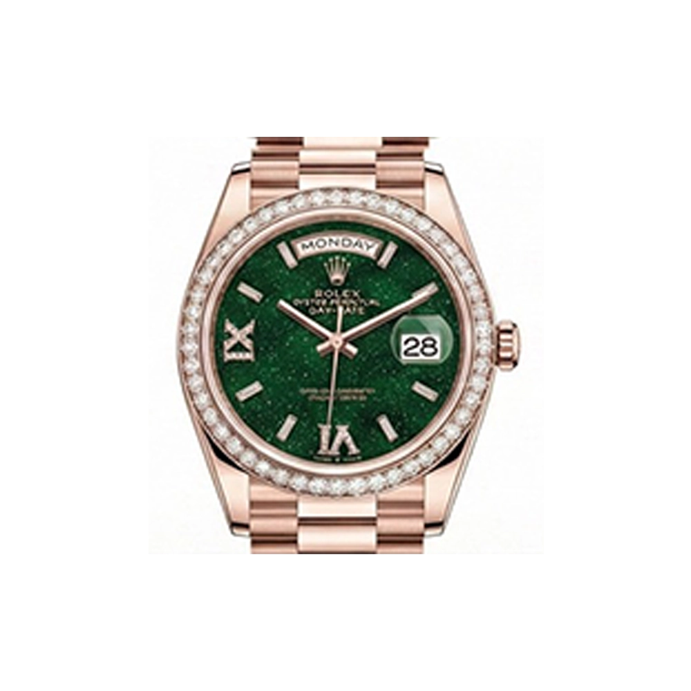 デイデイト 36 128345RBR グリーンアヴェンチュリン VI/IXダイヤ プレジデントブレス