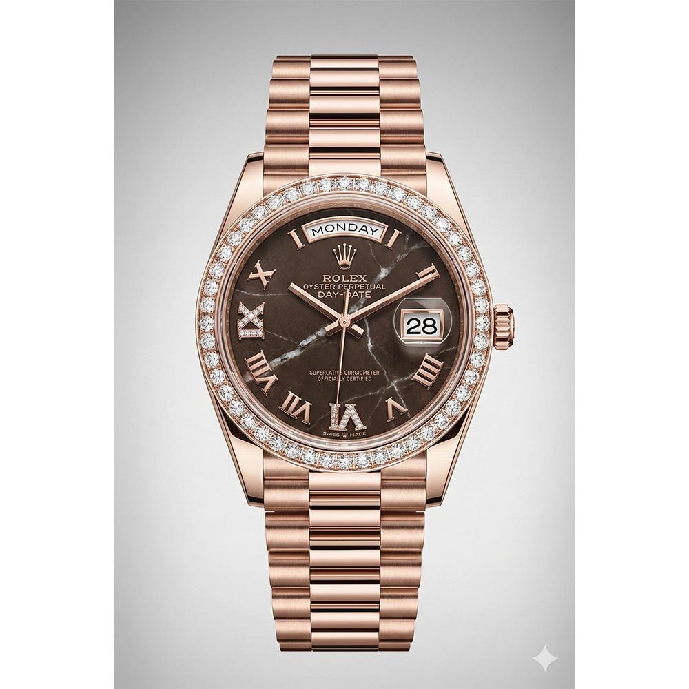 デイデイト 36 128345RBR アイゼンキーゼル VI/IXダイヤ プレジデントブレス