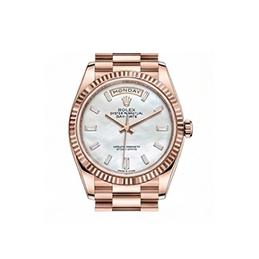 デイデイト 36 128235A ホワイトシェル バゲットダイヤ プレジデントブレス