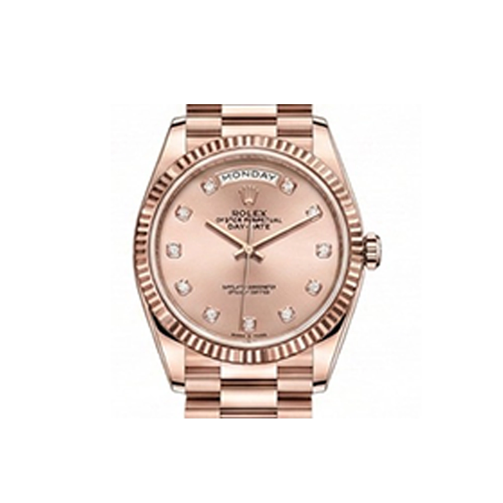 デイデイト 36 128235 ロゼ 10Pダイヤ プレジデントブレス