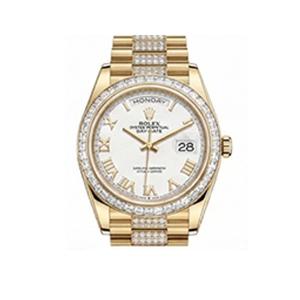 デイデイト 36 128348RBR ホワイトローマン ダイヤモンド入りプレジデントブレス