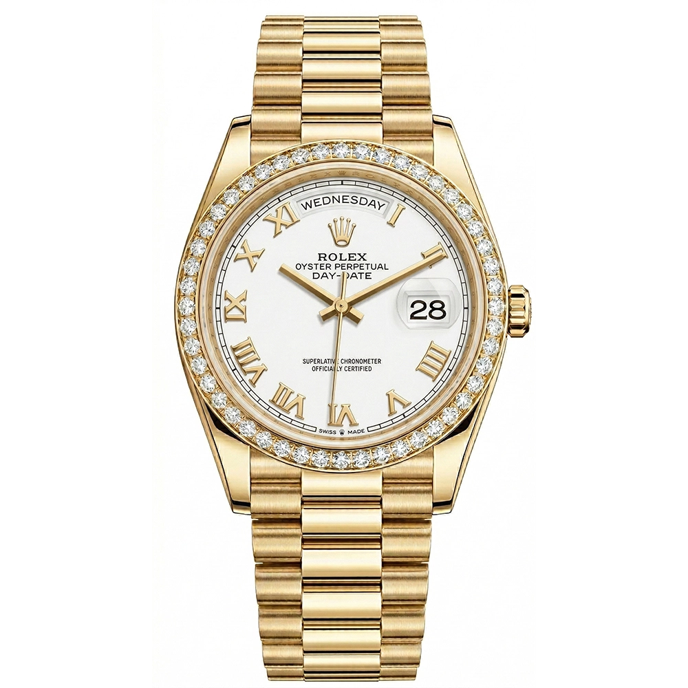 デイデイト 36 128348RBR ホワイトローマン プレジデントブレス