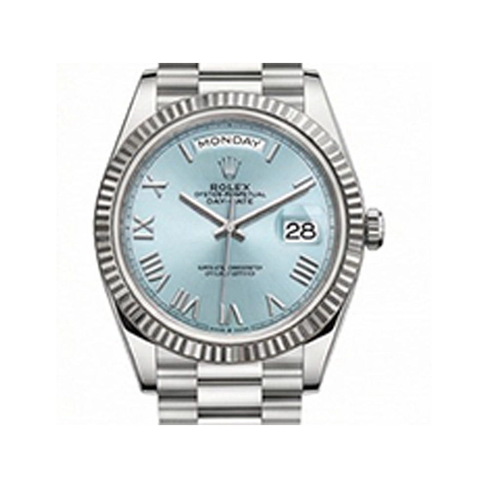 デイデイト 40 228236アイスブルーローマン プレジデントブレス