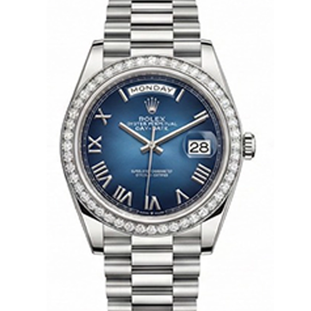 デイデイト 40 228349RBRブルーオンブレローマン プレジデントブレス