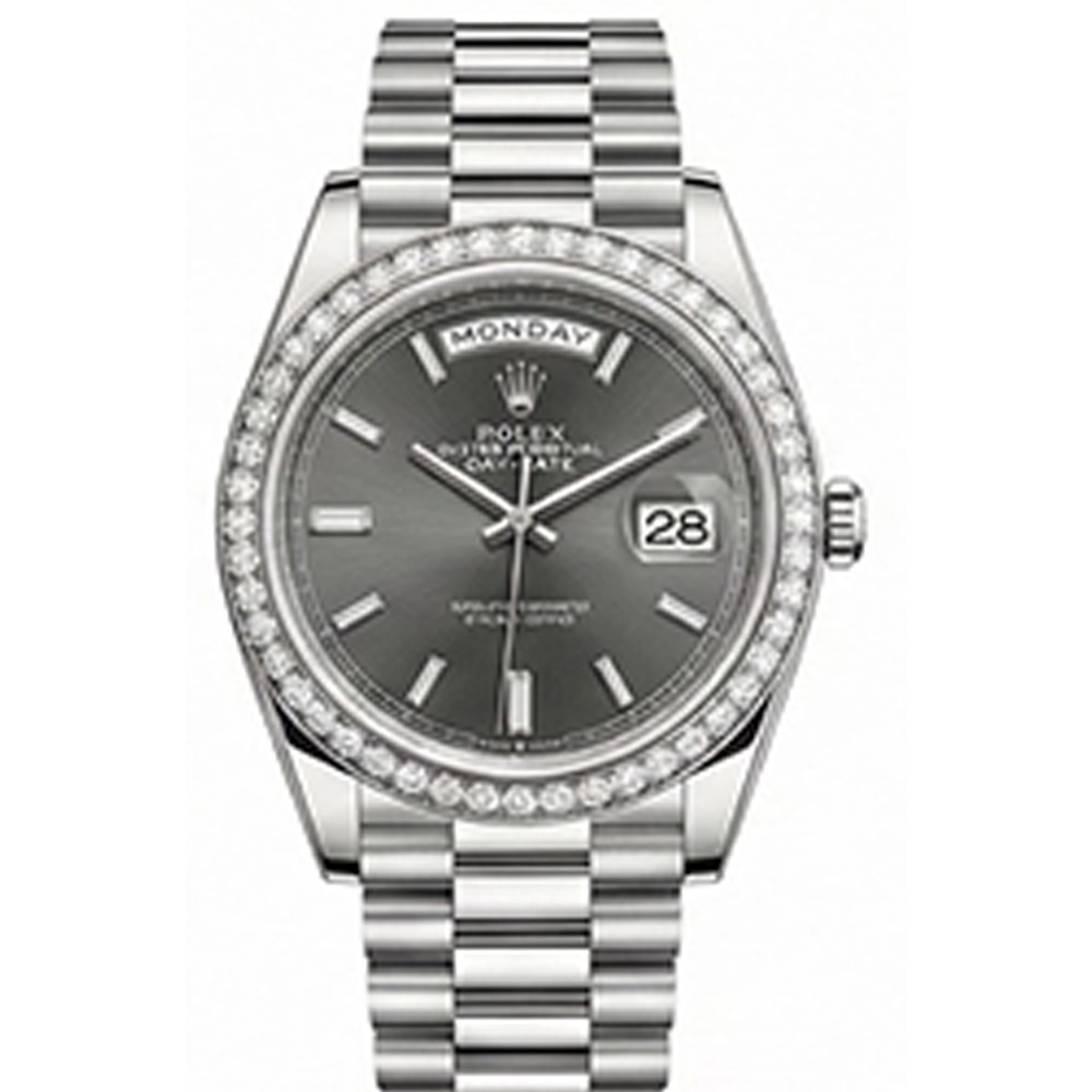 デイデイト 40 228349RBRスレート バーインデックス プレジデントブレス