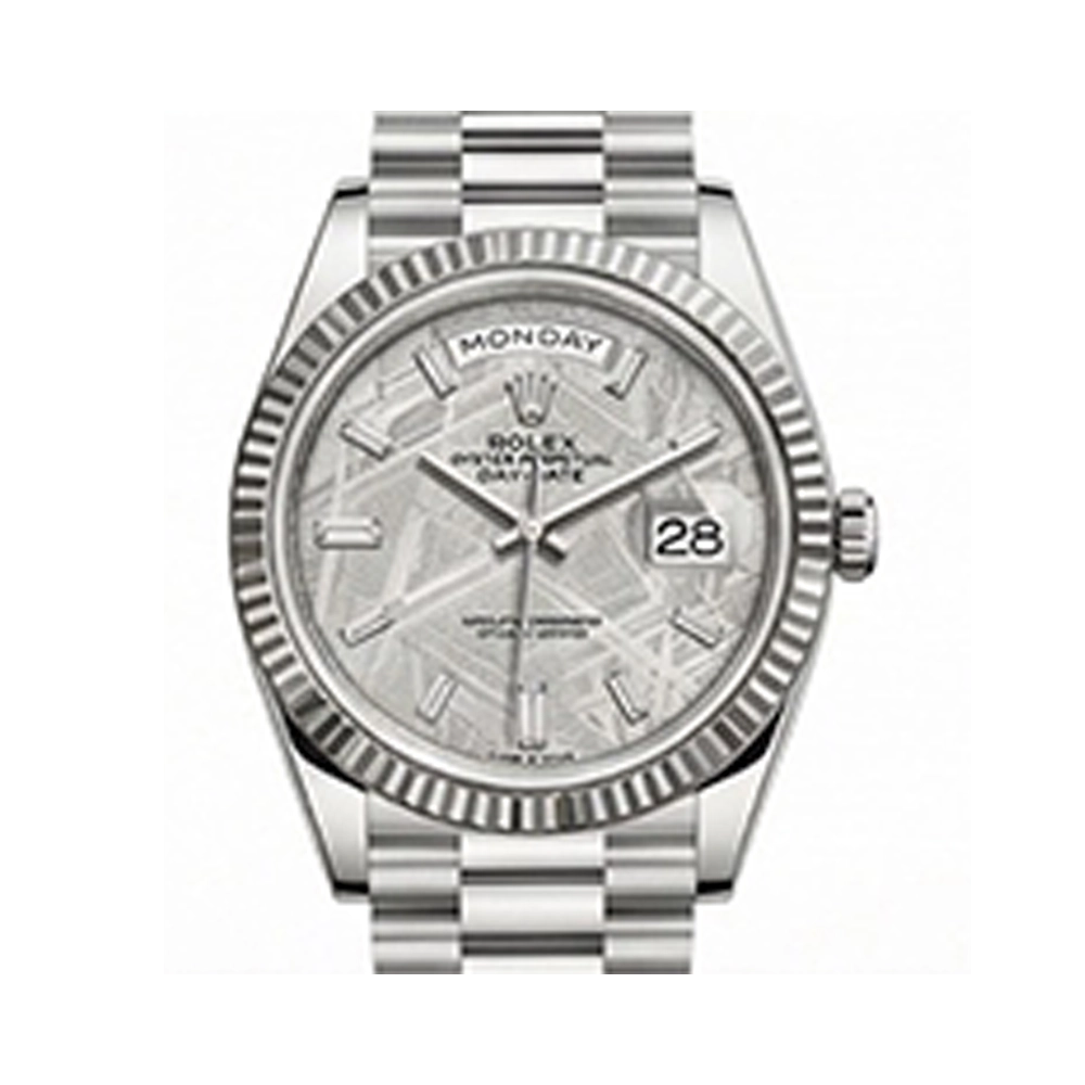 デイデイト 40 228239A メテオライト 10Pバゲットダイヤ プレジデントブレス