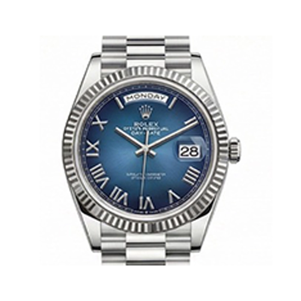 デイデイト 40 228239 ブルーオンブレローマンプレジデントブレス