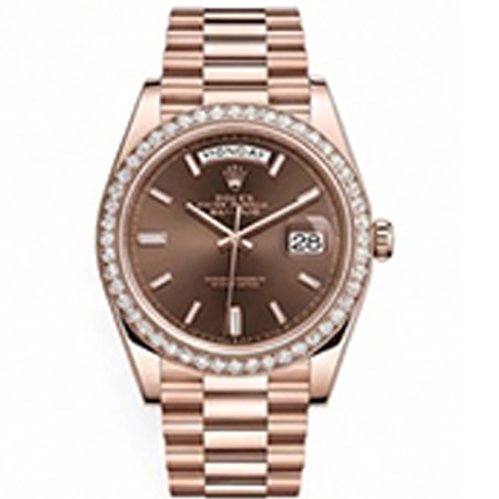 デイデイト 40 228345RBR チョコレート バーインデックス プレジデントブレス