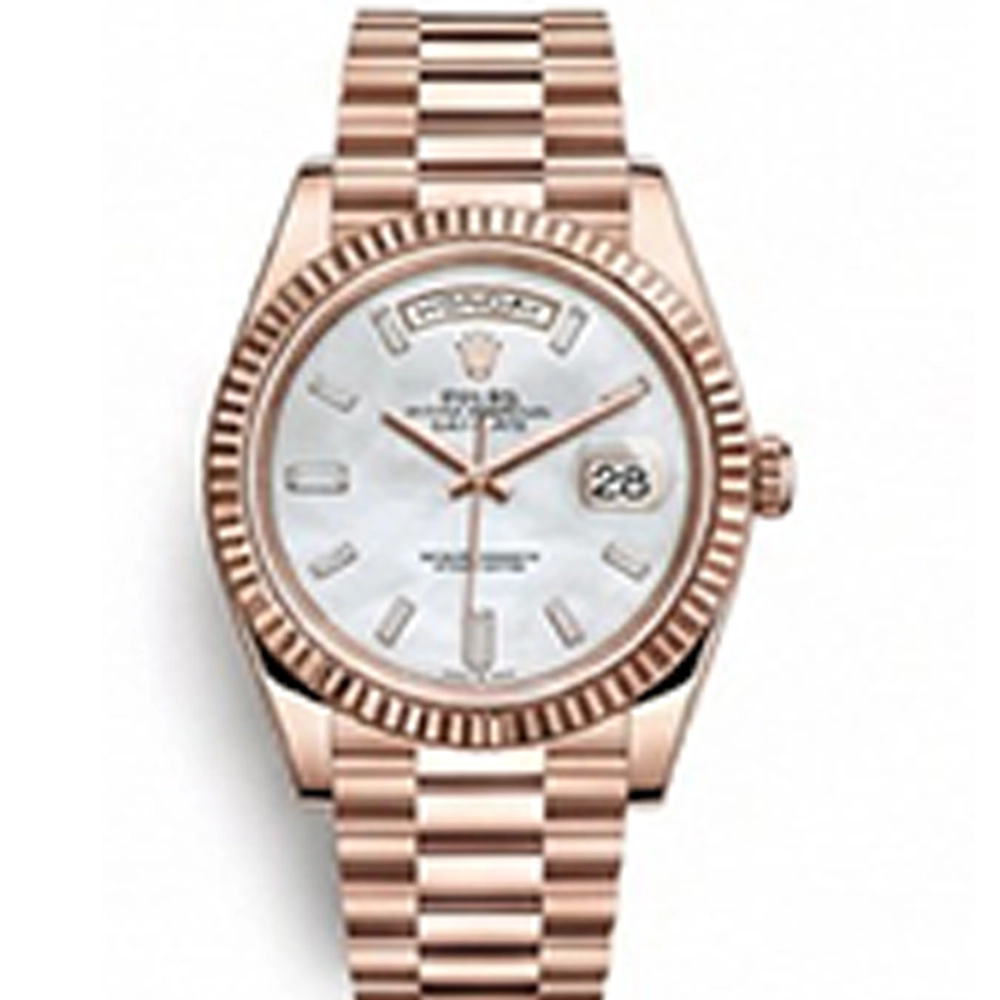 デイデイト 40 228235A ホワイトシェル バゲットダイヤインデックス プレジデントブレス