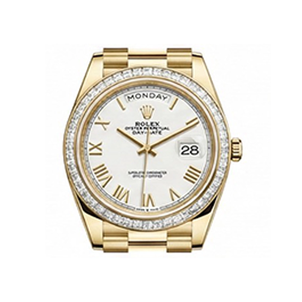 デイデイト 40 228398TBR ホワイト ローマン プレジデントブレス