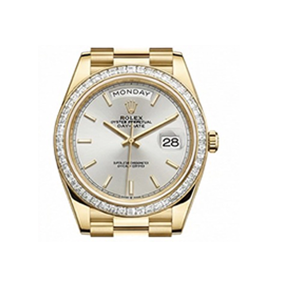 デイデイト 40 228398TBR シルバー バーインデックス プレジデントブレス