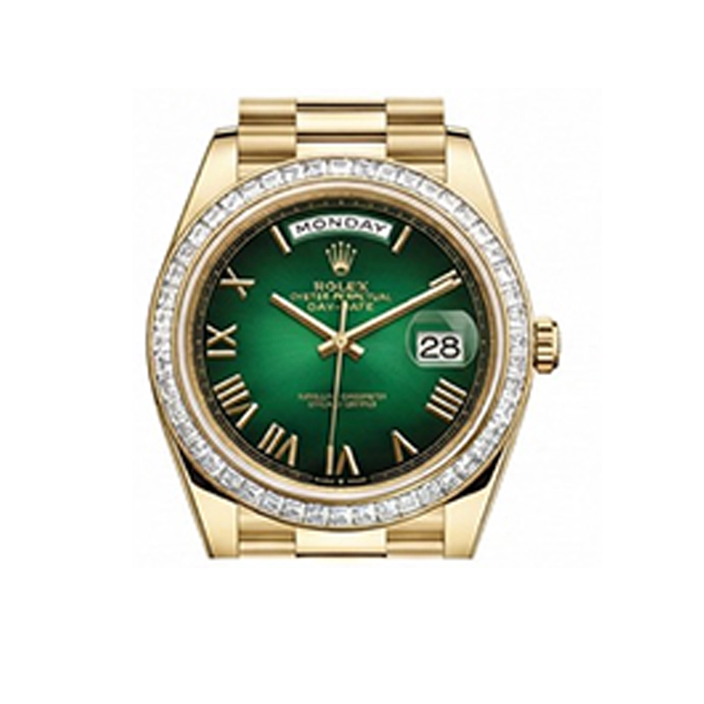 デイデイト 40 228398TBR グリーンオンブレ ローマン プレジデントブレスレット