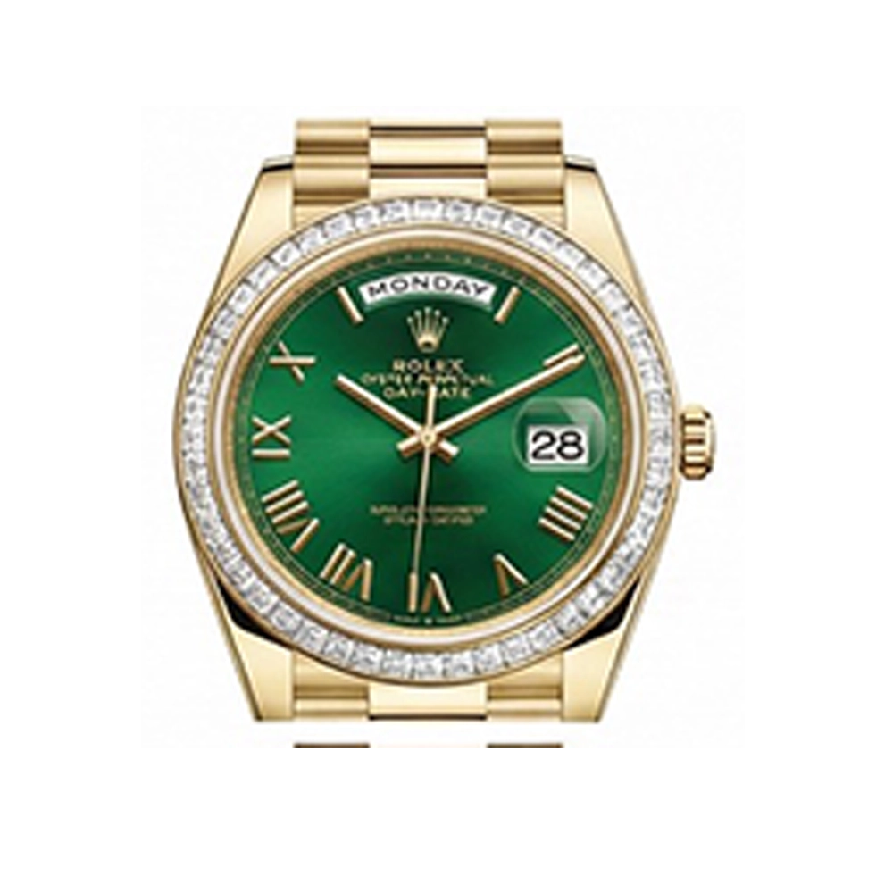 デイデイト 40 228398TBRグリーン ローマン プレジデントブレスレット