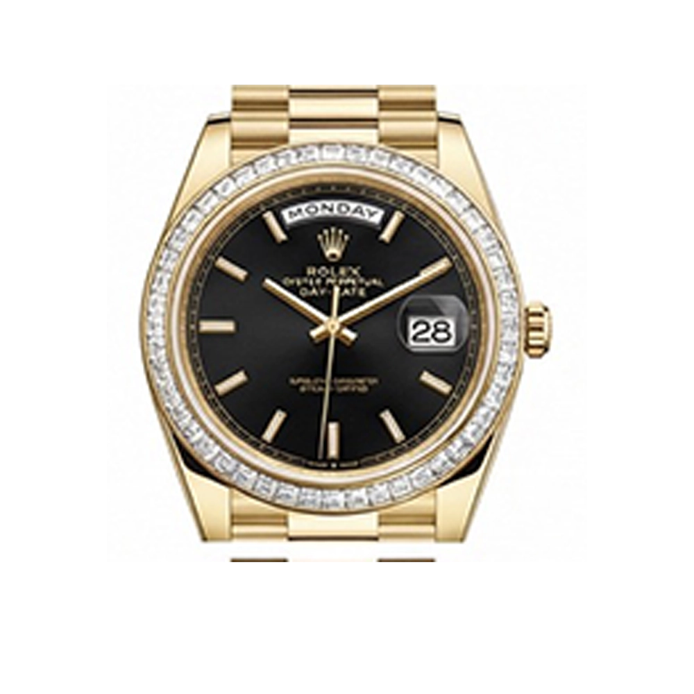 デイデイト 40 228398TBR ブラック バーインデックス プレジデントブレス