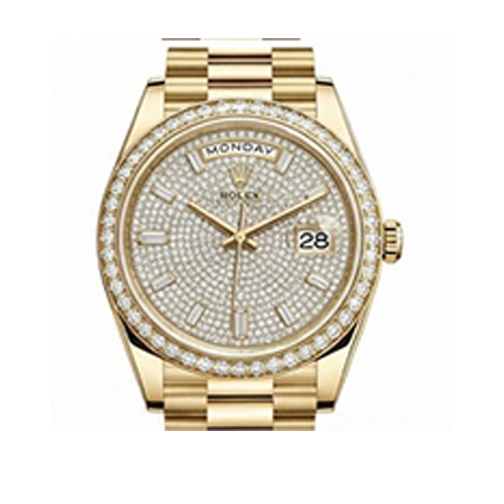 デイデイト 40 228343RBR パヴェ10Pバゲットダイヤ プレジデントブレス