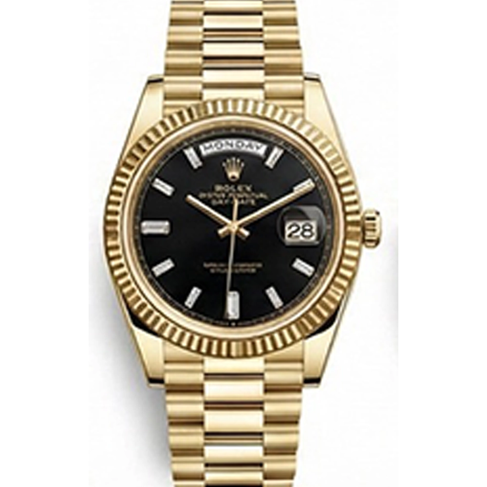 デイデイト 40 228238A オニキス10Pバゲットダイヤインデックス プレジデントブレスレット