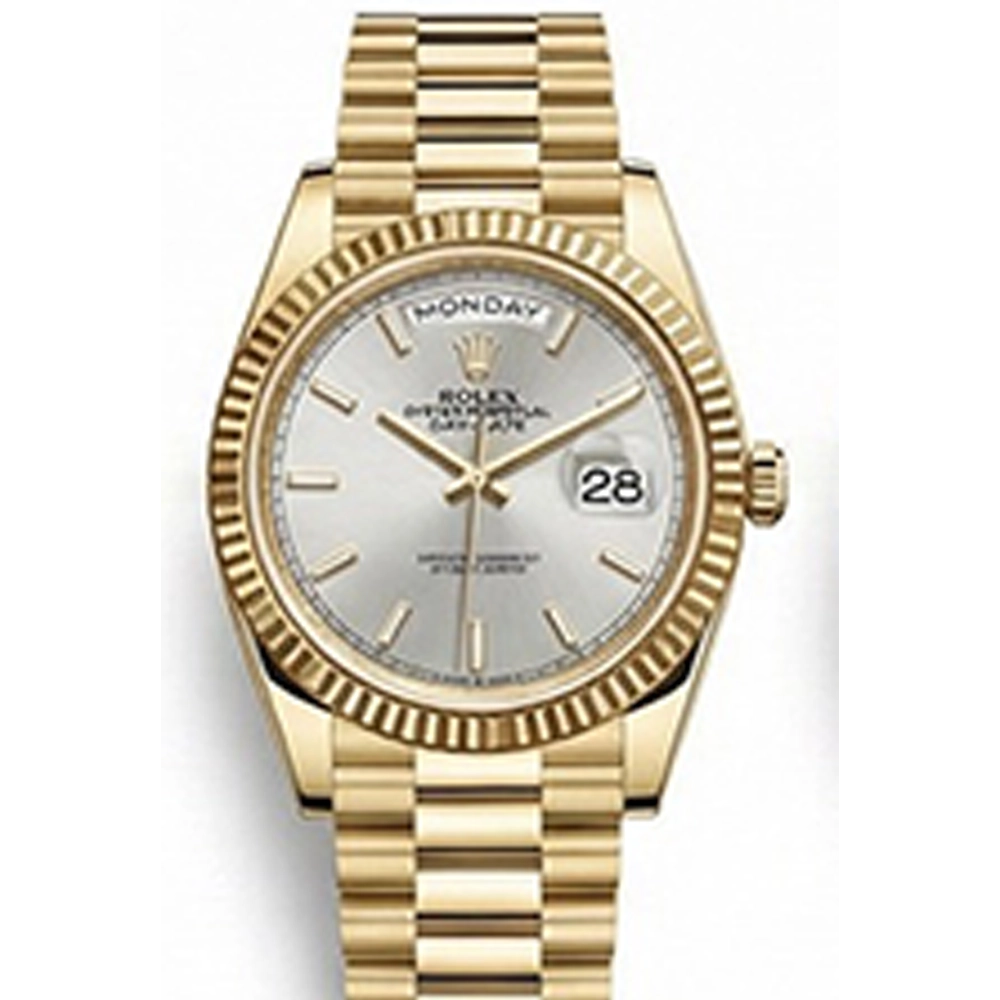 デイデイト 40 228238 シルバー バーインデックス プレジデントブレス