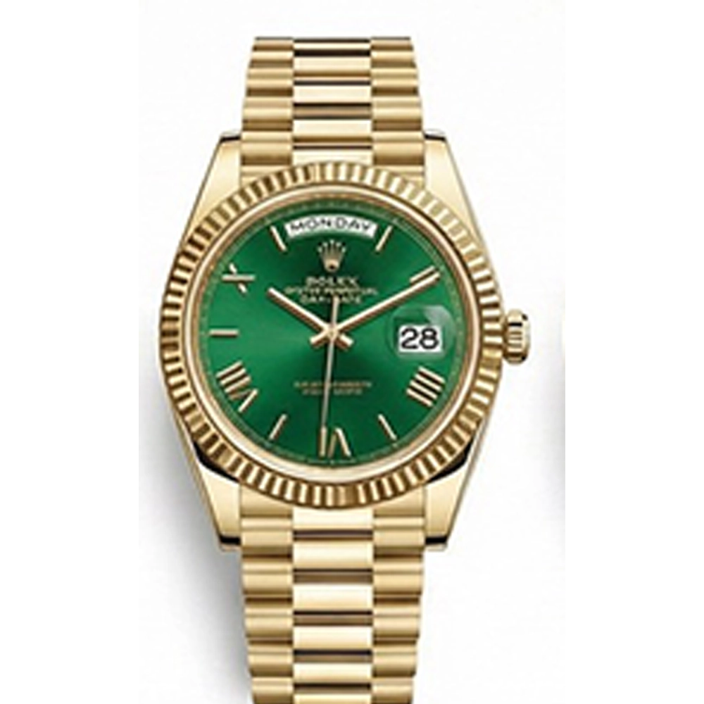 デイデイト 40 228238 グリーン ローマン プレジデントブレスレット