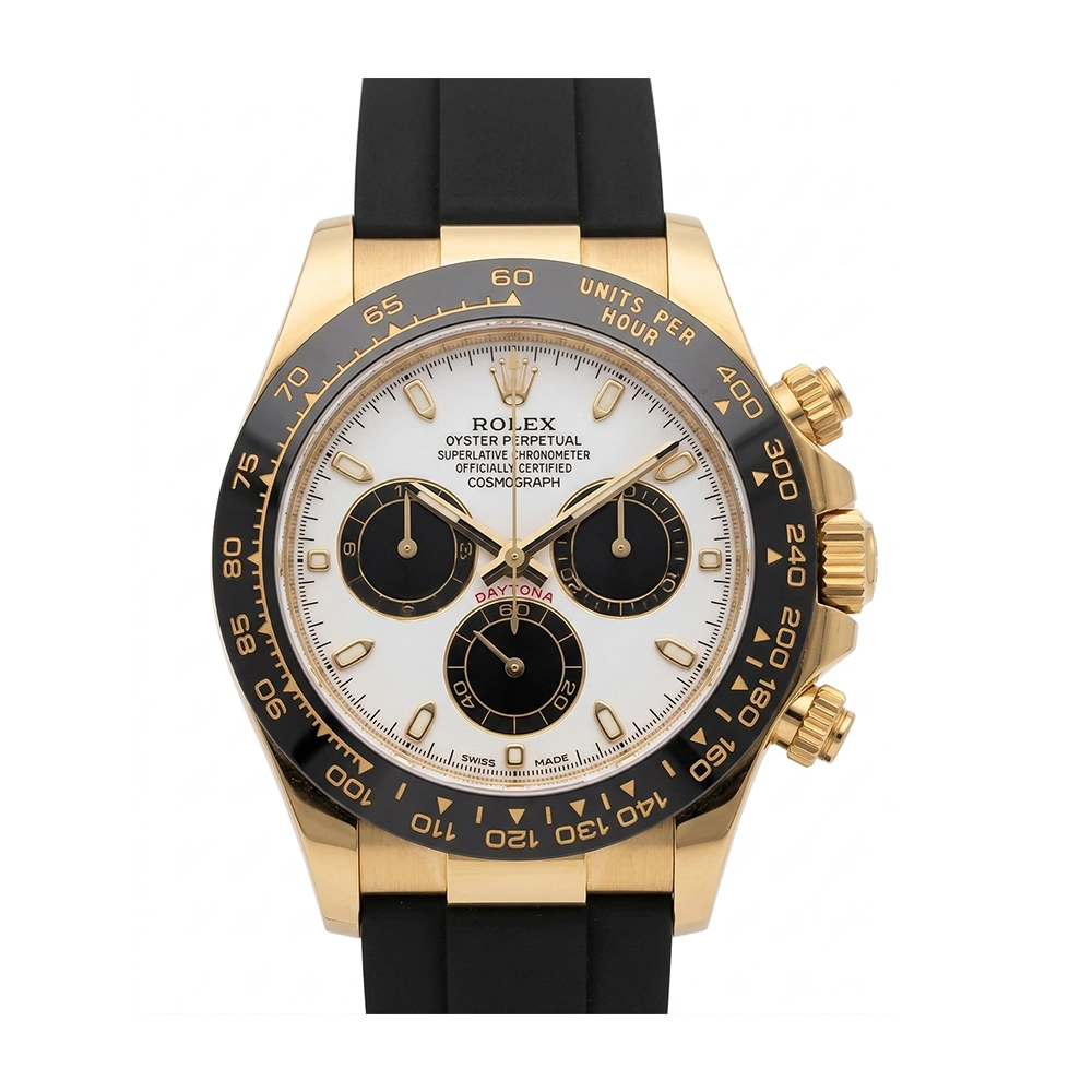 コスモグラフ デイトナ 116518LN ブラックラバーベルト ホワイト